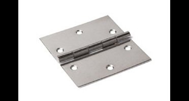 Smalscharnier 50x50x1mm vaste pen RVS