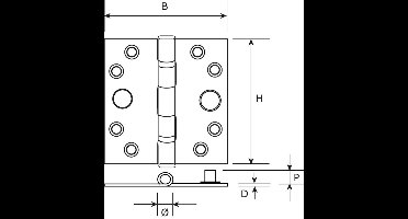 Sch.lager SKG**® 76x76 RVS gebors.