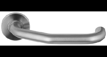 Krukgarn CARICE PF KL4 paar op rnd rozet ¢54mm, rvs mat
