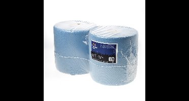 Handdoekrol 2-laags 190mx26cm blauw