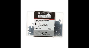 Spaanpl.schr.zwart ck tx10 3.0X25(100)