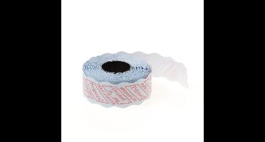 Etiket 26x16 golfrand wit perm. (prijstang)