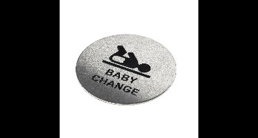 Pictogram rvs zelfkl. 75mm babykamer