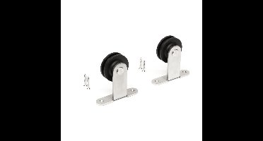 Hangrolset (2x) 'Noa' rvs incl.bevest.mat.