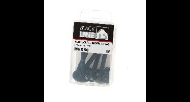 Slotbouten zwart m6X50 Blister(5)