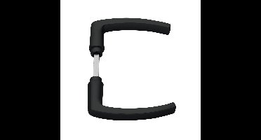 Deurkruk - 125mm - ergonomisch - zwart