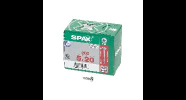 Spax bolkop t20 5,0x20(200)