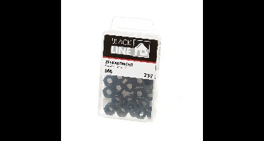 Moer zwart din934 M6 Blister(25)