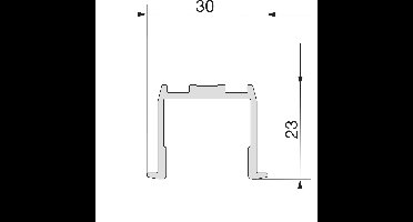 bovenste geleiding HS gelijkliggend L=6.500mm