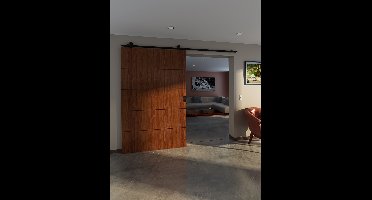 VISITOP ALU HOUT ZWART L=1860MM