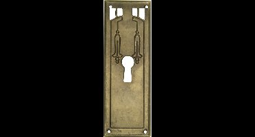 Sleutelplaat Art-Nouveau vert. MVB