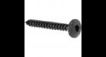 Spaanplaatschr. 7x40mm zwart TO (100st)