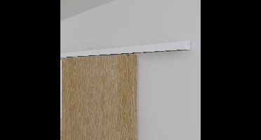 Xperta set 2m rail - Wit - wand z. vloerpl. - Enkele deur - Dubbele softclose - opbouw