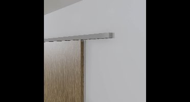 Xperta set 3m rail - alu - vloerplint - Enkele deur - opbouw