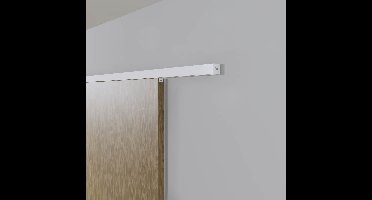 Xperta set 3m rail - Wit - vloerplint - Enkele deur - Dubbel soft - inbouw auto fix