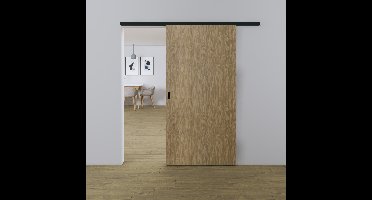 Xperta set 3m rail - Zwart - vloerplint - Enkele deur - opbouw