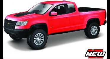 Maisto Chevrolet COLORADO ZR2 2017 PULL-BACK rood/zwart schaalmodel 4,5"