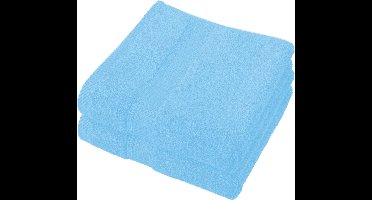 De Witte Lietaer Handdoek Stephanie Sky Blue - Set 2 stuks - 50 x 100 cm - Blauw - Katoen