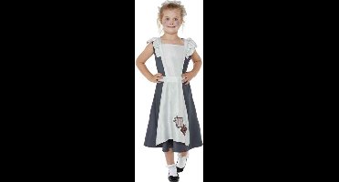 Smiffys - Victorian Maid Kinder Kostuum - Kids tm 6 jaar - Grijs/Wit
