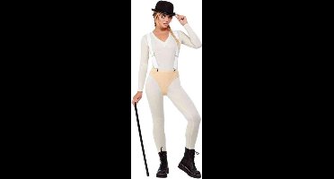 Smiffy's - Jaren 20 Danseressen Kostuum - Maf Ondergoed Kostuum Vrouw - Wit / Beige - medium - Carnavalskleding - Verkleedkleding
