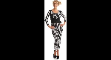 Vegaoo - Tweekleurig harlekijn kostuum voor dames