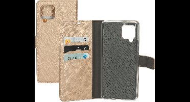 Mobiparts hoesje geschikt voor Samsung Galaxy A42 5G - Saffiano Wallet/Portemonnee hoesje - Magneet Sluiting - 3 Opbergvakken - Koper