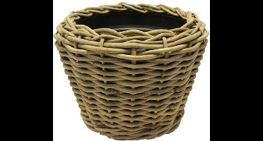 Van der Leeden Rotan Plantenbak XL - (D)68 x (H)52 cm - Grey