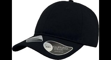 Atlantis Unisex 6 Paneel Organic Cotton Cap (Zwart)