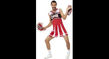 Smiffys Kostuum -XL- Give Me A...Cheerleader Rood/Wit