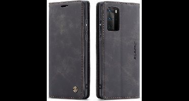 CaseMe - Hoesje geschikt voor Huawei P40 Pro - Wallet Book Case - Magneetsluiting - Zwart