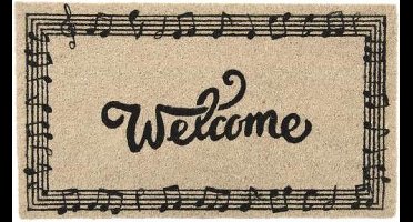 Fisura Deurmat Welcome 70 X 40 Cm Kokosvezel Naturel/zwart