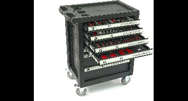 HBM 154-delige PREMIUM gereedschapswagen ZWART