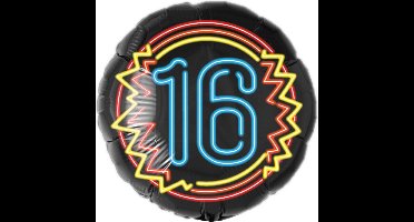 Paperdreams - Neon Folieballon - 16 Jaar