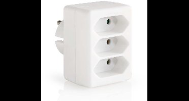 Nedis Stopcontact-Splitter - Type-F (CEE 7/7) - 250 V AC 50 Hz - Frans / Type-C (CEE 7/16) - 250 V AC 50/60 Hz - 2.5 A - 1700 W - Wit