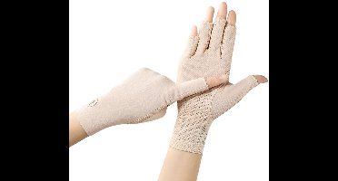 Dameshandschoenen voor de zomer - Comfortabel en ademend - UV-beschermende handschoenen met halve vingers, zonbescherming - Geschikt voor buitenactiviteiten zoals manicures, fietsen, wandelen, vissen, enz. - Abrikoos