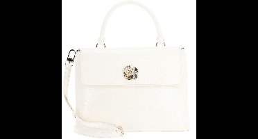 Ted Baker schoudertas handtas Rosenau Rose Detail Crinkle Medium Top Handle Bag Ivory wit