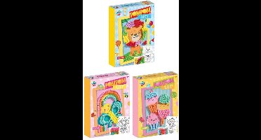 Creative Craft Group knutselset pomponkunst met lijst voor kinderen.