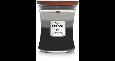 WoodWick Hourglass Trilogy Medium Geurkaars - Warm Woods - 60 branduren