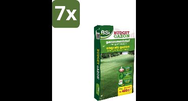 BSI – Duo Gazon Meststof + Kalk – Sterke Groei & Gezonde Bodem – 20 kg (400 m²) - Bulkverpakking - 7 stuks