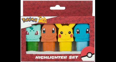 Mini Markeerstiften Pokemon - 4st.