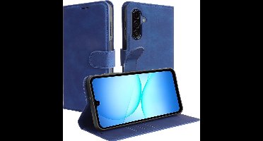 Just in Case hoesje geschikt voor Samsung Galaxy A17 (4G / 5G) Hoesje met Pasjeshouder - Premium Bookcase - Blauw