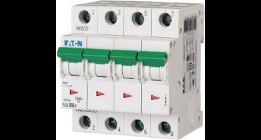 Eaton Installatieautomaat PLS6-C6/4-MW , C 6A , 4 Polig , 6 kA
