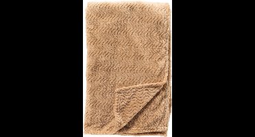 Dutch Decor - BARTOS - plaid 140x180 cm - gerecycled - golfpatroon - Irish Cream - beige