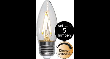 5-Pack | Kaars lamp - E27 - 2.5W - Extra Warm Wit - 2700K - Dimbaar