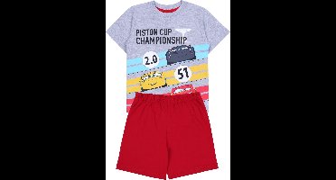 Grijze en rode jongenspyjama AUTA DISNEY