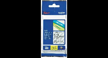Brother Black on Clear Gloss Laminated Tape, 12mm