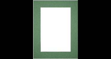 Passe-Partout Fotomaat 50x70 cm - Lijstmaat 60x80 cm - Groen Bos - Museumkarton - Fotolijst niet inbegrepen