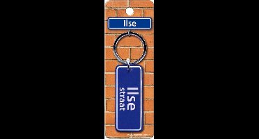 Paper Dreams Sleutelhanger Straatnaam Ilse 9 Cm Staal Blauw