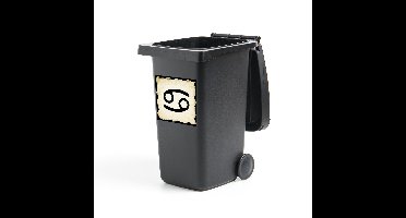 Container sticker Kreeft sterrenbeeld - Het sterrenbeeld kreeft op papyrus Klikosticker - 40x40 cm - kliko sticker - weerbestendige containersticker