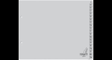 Kangaro tabbladen - 180x210mm - speciaal voor ordners - PP 120 micron - 2-gaats - 20-delig letters - G420AZS